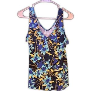 Blue Floral Tank